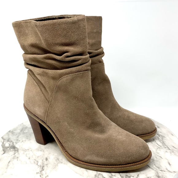 Vince Camuto Shoes - Vince Camuto Parka Suede Booties 9 Neutral Classic Casual  Bohemian Slouchy Boho
